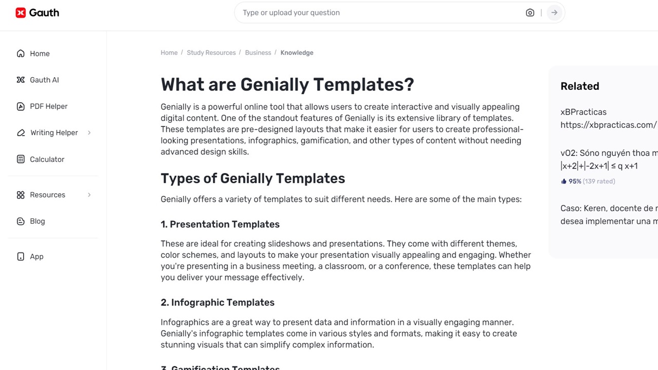 Using Gauth to Optimize Your Genially Templates for Business Presentations